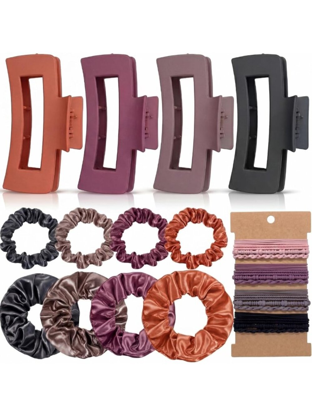 Vibrant 28-Piece Hair Accessories Set for Women - Colorful Clips & Scrunchies
